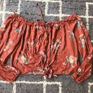 Floral off the shoulder top Junior XL